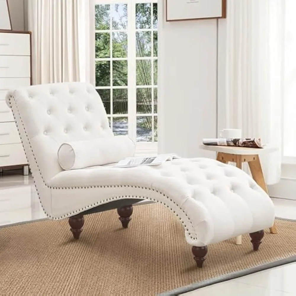 Interior quilted chaise longue with solid wood legs and velvet chaise longue with supporting pillows,35.04"D x 24.5"W x 33.5"H
Interior quilted chaise longue with solid wood legs and velvet chaise longue with supporting pillows,35.04"D x 24.5"W x 33.5"H