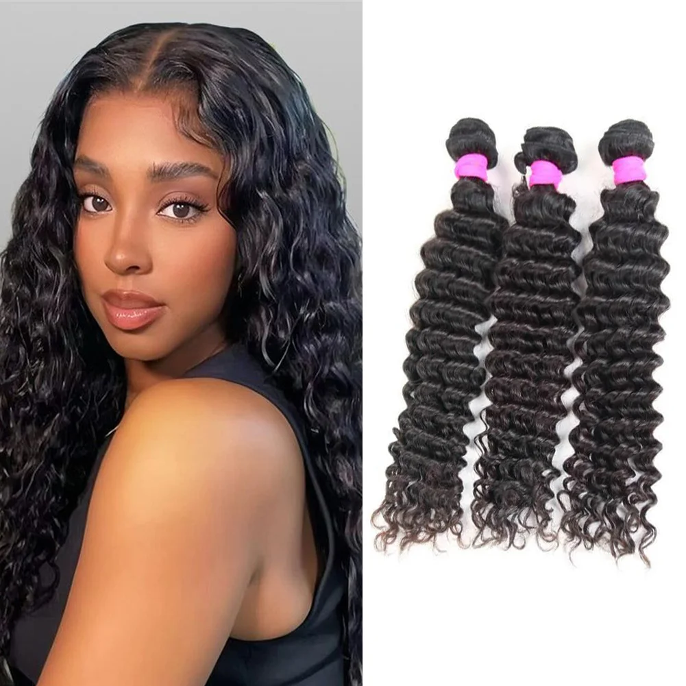 38 40 42 Inch Human Hair Deep Wave Curly 1/3/4 Bundles Extension Brazilian Hair Weft Weave Natural Black Color
38 40 42 Inch Human Hair Deep Wave Curly 1/3/4 Bundles Extension Brazilian Hair Weft Weave Natural Black Color