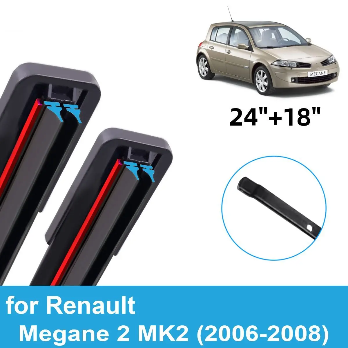 2PCS Car Wiper Blades for 2006-2008 Renault Megane 2 MK2 Front Windscreen Windshield Double Rubber Car Accessories 2007 2008
2PCS Car Wiper Blades for 2006-2008 Renault Megane 2 MK2 Front Windscreen Windshield Double Rubber Car Accessories 2007 2008