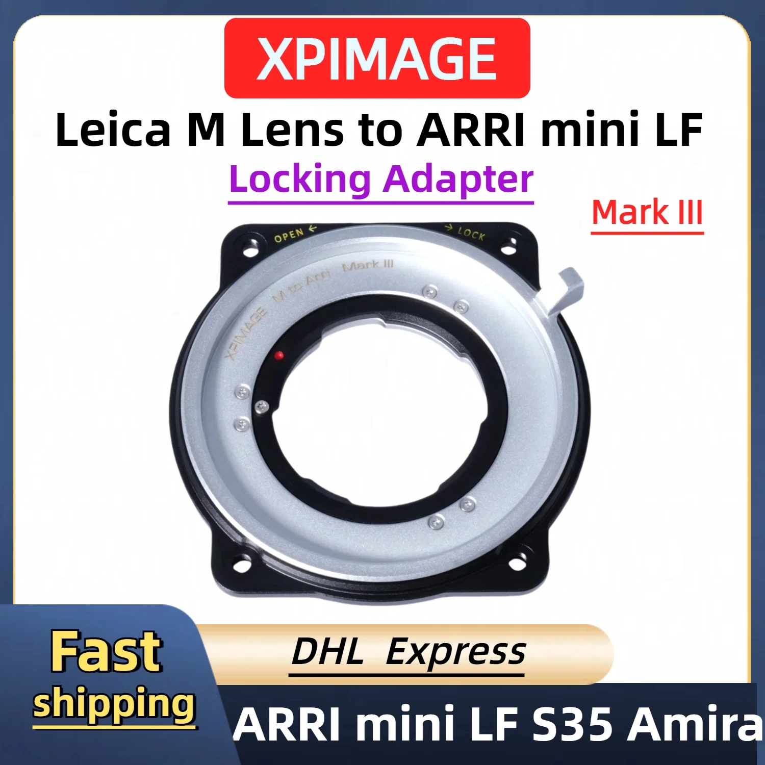 XPIMAGE Leica M Lens to ARRI mini LF CINE Camera Adapter Ring LM-ARRI L/M to ARRI Alexa S35 AMIRA Locking Adapter
XPIMAGE Leica M Lens to ARRI mini LF CINE Camera Adapter Ring LM-ARRI L/M to ARRI Alexa S35 AMIRA Locking Adapter