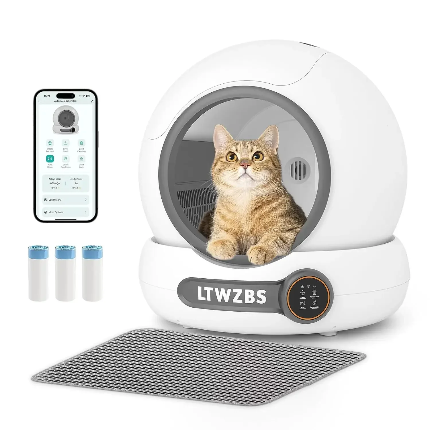 Self-Cleaning Litter Box with a 5.4-inch Low-Entry Design and Dual Safety Guards, Specially Crafted for Kittens,, Customized
Self-Cleaning Litter Box with a 5.4-inch Low-Entry Design and Dual Safety Guards, Specially Crafted for Kittens,, Customized