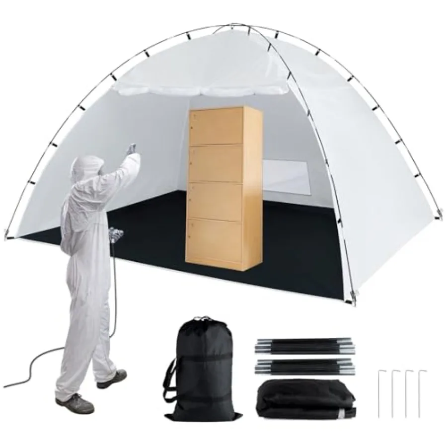 Portable Paint Booth Tent, 10 L x8(W)x6.2(H)ft Larger Spray Paint Tents with Built-in FloorandMesh ScreenandWindproof Hooks, Pa
Portable Paint Booth Tent, 10 L x8(W)x6.2(H)ft Larger Spray Paint Tents with Built-in FloorandMesh ScreenandWindproof Hooks, Pa