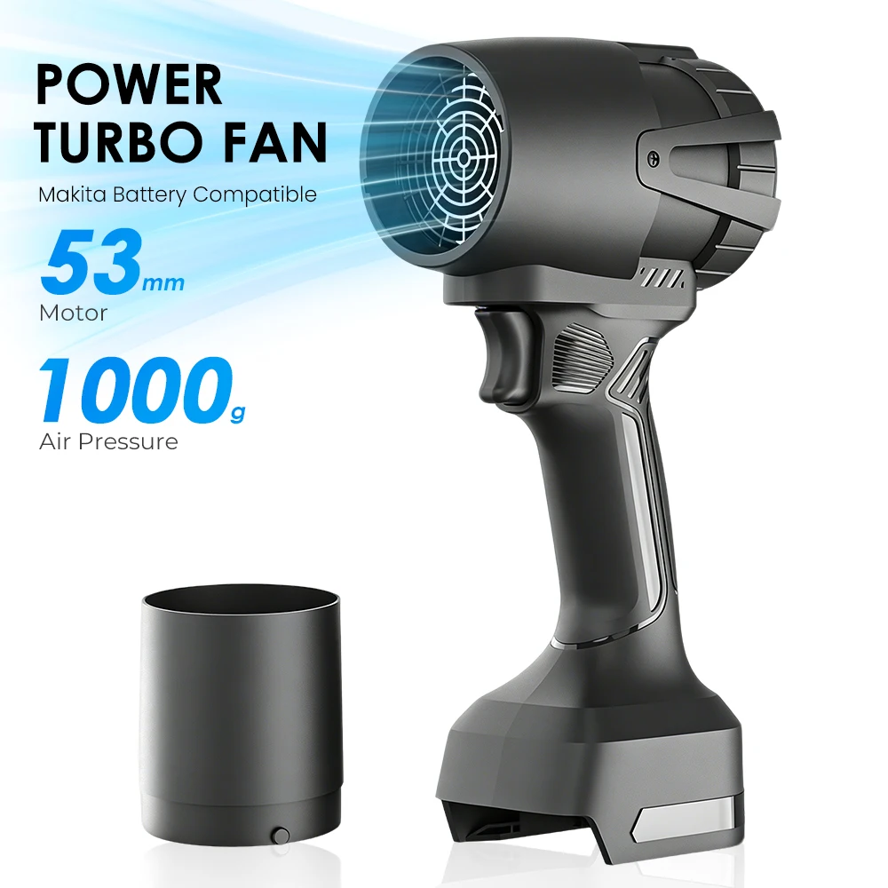 Turbo Blowers Jet Fan 53MM Brushless Motor 1000g Thrust Powerful Air Blower Car Snow Duster For Makita 18V Rechargeable Blower
Turbo Blowers Jet Fan 53MM Brushless Motor 1000g Thrust Powerful Air Blower Car Snow Duster For Makita 18V Rechargeable Blower