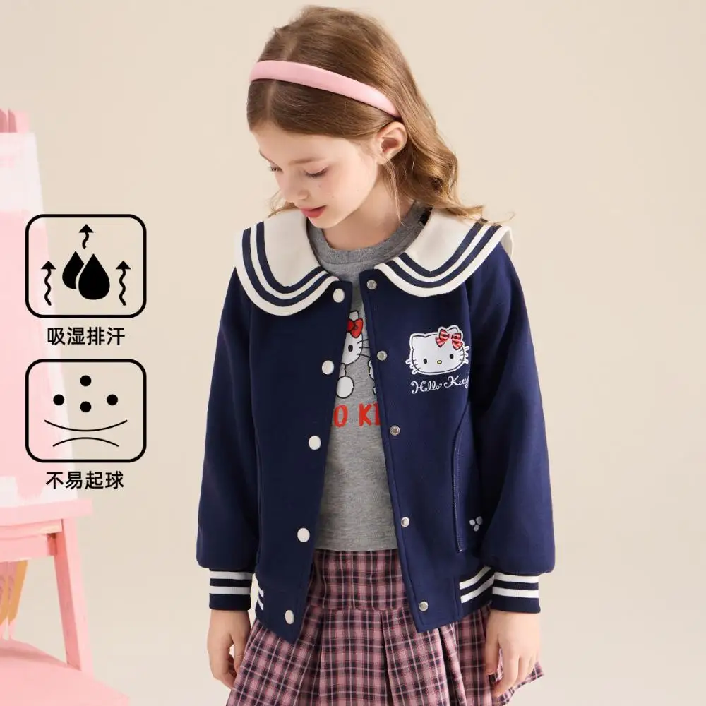 Sanrio Hello Kitty Girls Coat New Spring Kawaii Children's Navy Lapel Suit Sportswear Cardigan Cartoon Jacket Sports Outwear
Sanrio Hello Kitty Girls Coat New Spring Kawaii Children's Navy Lapel Suit Sportswear Cardigan Cartoon Jacket Sports Outwear