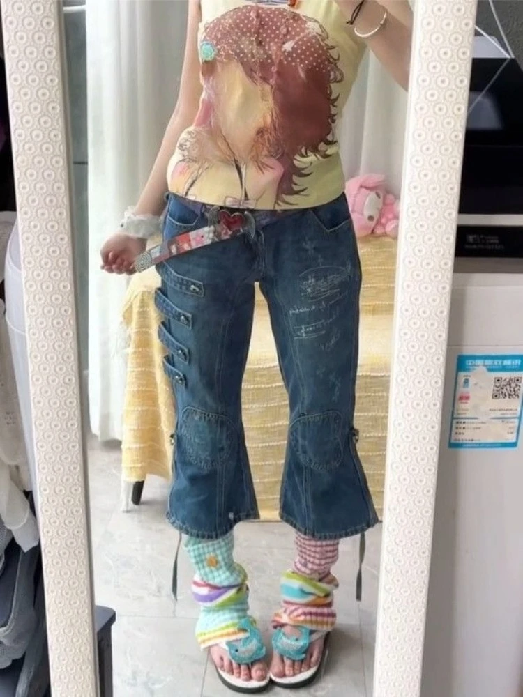 American Vintage Distressed Washed Calf-Length Jeans Graffiti Print Women Streetwear Y2k Retro Long Denim Pants Bodycon 2026
American Vintage Distressed Washed Calf-Length Jeans Graffiti Print Women Streetwear Y2k Retro Long Denim Pants Bodycon 2026