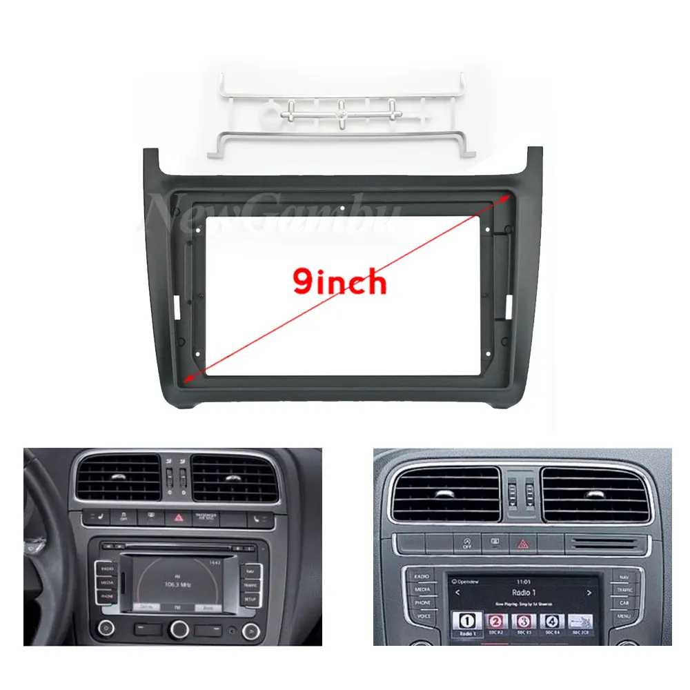NewGambu 2 Din 9 дюймовая Автомобильная рамка Fascia Для Volkswagen Polo 2014- 2019 DVD GPS Android комплект крепления обшивки панели приборной панели
NewGambu 2 Din 9 дюймовая Автомобильная рамка Fascia Для Volkswagen Polo 2014- 2019 DVD GPS Android комплект крепления обшивки панели приборной панели