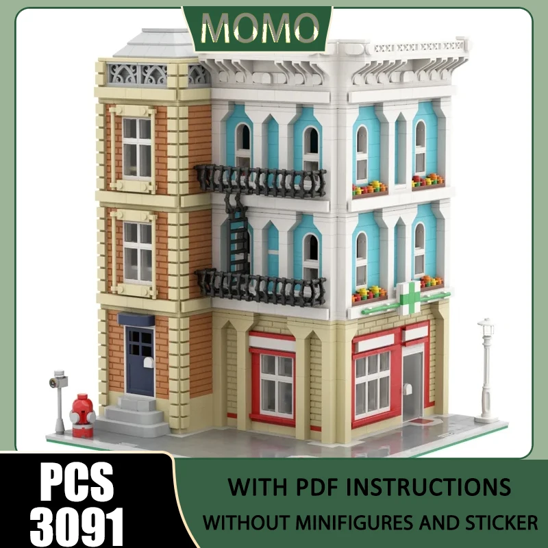 City Street View Model Moc Building Blocks Modular Pharmacy Model Technology Brick DIY Assembly Construction Holiday Toys Gifts
City Street View Model Moc Building Blocks Modular Pharmacy Model Technology Brick DIY Assembly Construction Holiday Toys Gifts