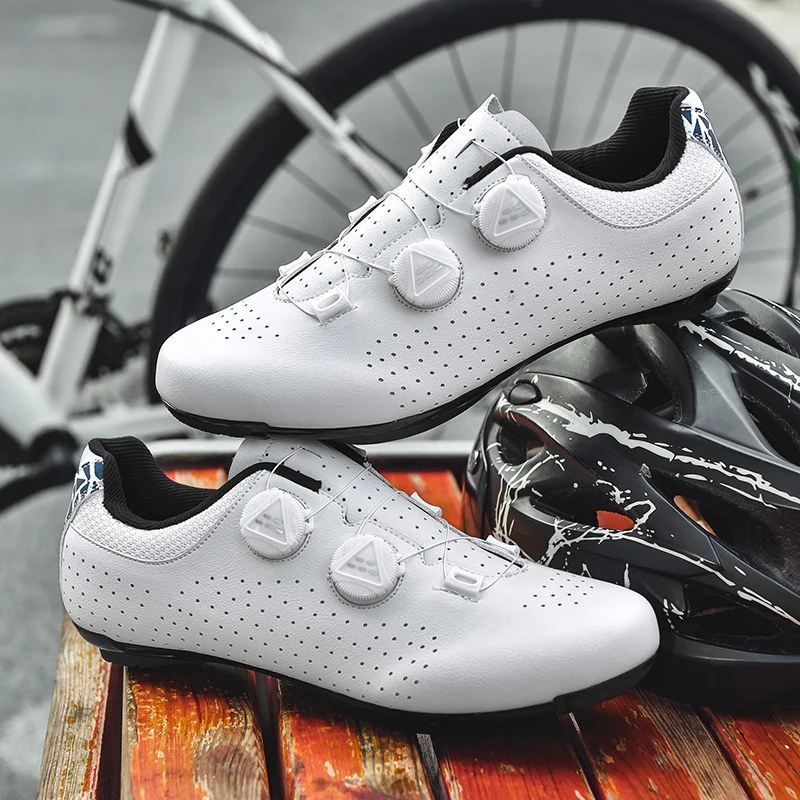 Road Cycling Shoe Flat Cleats Shoes White Speed Cycling Sneaker Man Bike Shoe Women Self Locking Non-slip Mountain Bicycle white
Road Cycling Shoe Flat Cleats Shoes White Speed Cycling Sneaker Man Bike Shoe Women Self Locking Non-slip Mountain Bicycle white
