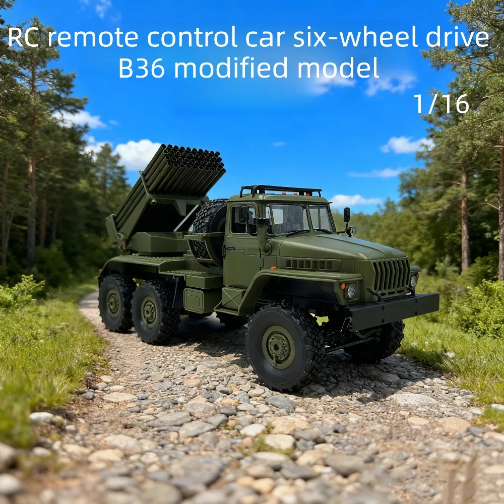 Радиоуправляемая модель автомобиля 1/16 масштаба, 6WD, B36, с пультом управления, модель грузовика-ракетомета, внедорожник для скалолазания, игрушечная машинка для мальчиков
Радиоуправляемая модель автомобиля 1/16 масштаба, 6WD, B36, с пультом управления, модель грузовика-ракетомета, внедорожник для скалолазания, игрушечная машинка для мальчиков