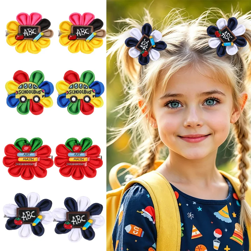 36pc Kids Hair Clips Sunflower Floral Hairpins Creative Apple-Crayon Bus Design Back-to-School Cute Girls Baby Hair Accessories
36pc Kids Hair Clips Sunflower Floral Hairpins Creative Apple-Crayon Bus Design Back-to-School Cute Girls Baby Hair Accessories