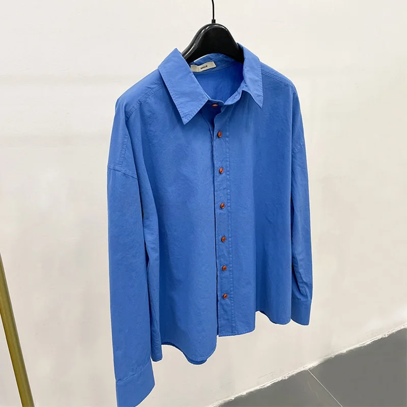 Blue Collar Loose Women's irt Vintage Hong Kong Sle Spring Autumn Faionable Workwear Top Brand Button Station
Blue Collar Loose Women's irt Vintage Hong Kong Sle Spring Autumn Faionable Workwear Top Brand Button Station