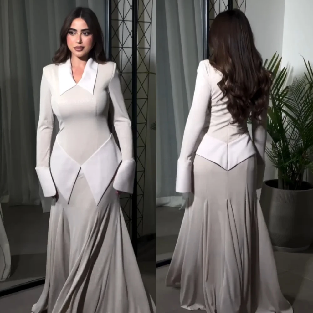 Customized Jersey Pleat V-neck Trumpet Long Dresses Bespoke Occasion Homecoming Simple Exquisite Modern Style
Customized Jersey Pleat V-neck Trumpet Long Dresses Bespoke Occasion Homecoming Simple Exquisite Modern Style