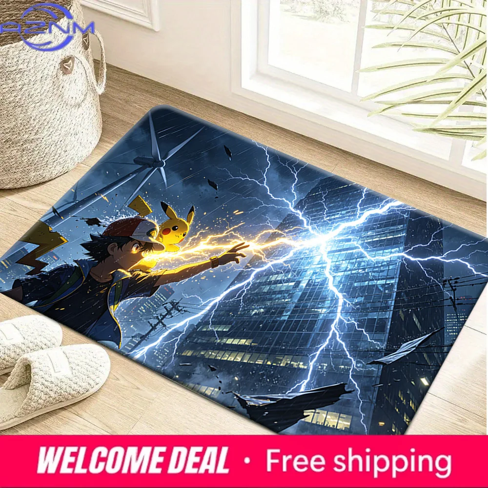 Ash Ketchum and Pikachu City Lightning Print Non-Slip Doormat Soft Floor Mat
Ash Ketchum and Pikachu City Lightning Print Non-Slip Doormat Soft Floor Mat