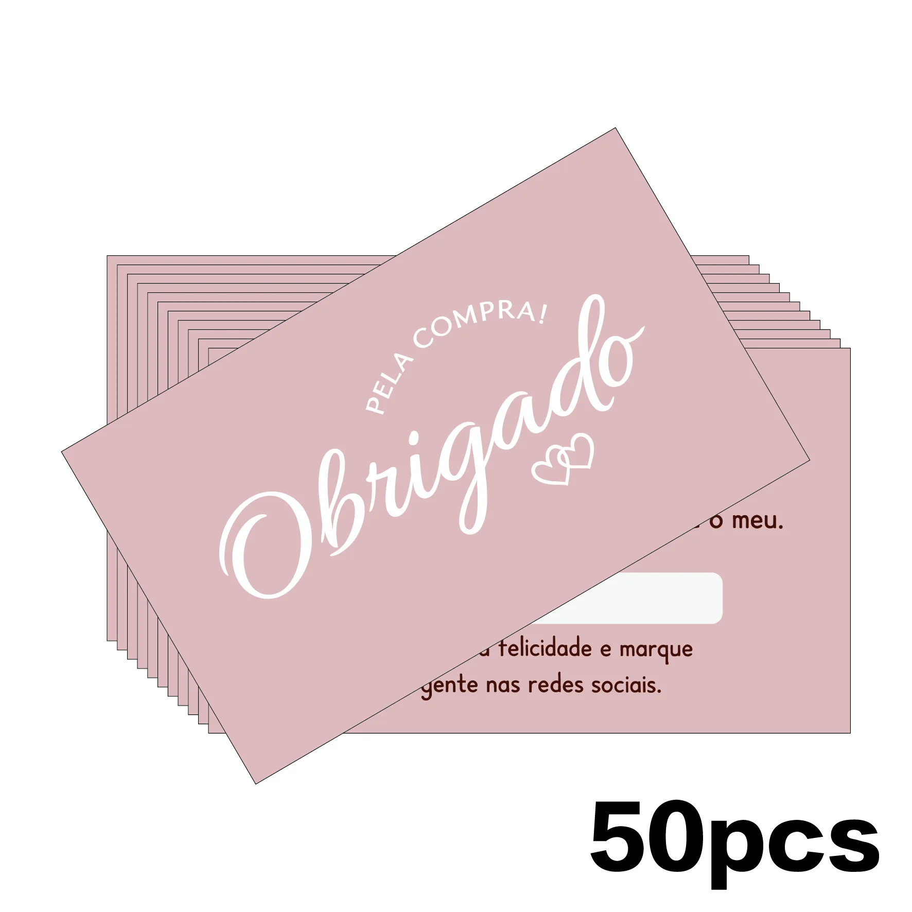 50/100PCS Portuguese Thanks Greeting Cards Thank You Card for Supporting My Small Business Paper Card Obrigado Pela Compra
50/100PCS Portuguese Thanks Greeting Cards Thank You Card for Supporting My Small Business Paper Card Obrigado Pela Compra