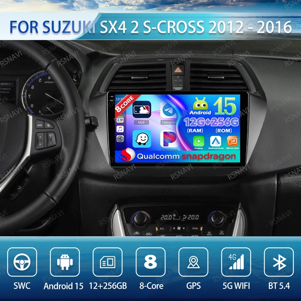Android 15 Car Radio For Suzuki SX4 2 S-Cross 2012 - 2016 DVD BT 5G WIFI Qualcomm DSP QLED Autoradio Head Unit Multimedia Stereo
Android 15 Car Radio For Suzuki SX4 2 S-Cross 2012 - 2016 DVD BT 5G WIFI Qualcomm DSP QLED Autoradio Head Unit Multimedia Stereo