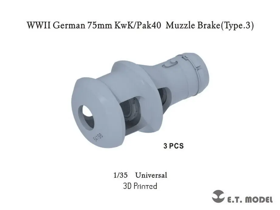 ET модель P35-303 1/35 немецкий 75 мм KwK/Pak40 намордный тормоз Второй мировой войны (тип 3)
ET модель P35-303 1/35 немецкий 75 мм KwK/Pak40 намордный тормоз Второй мировой войны (тип 3)