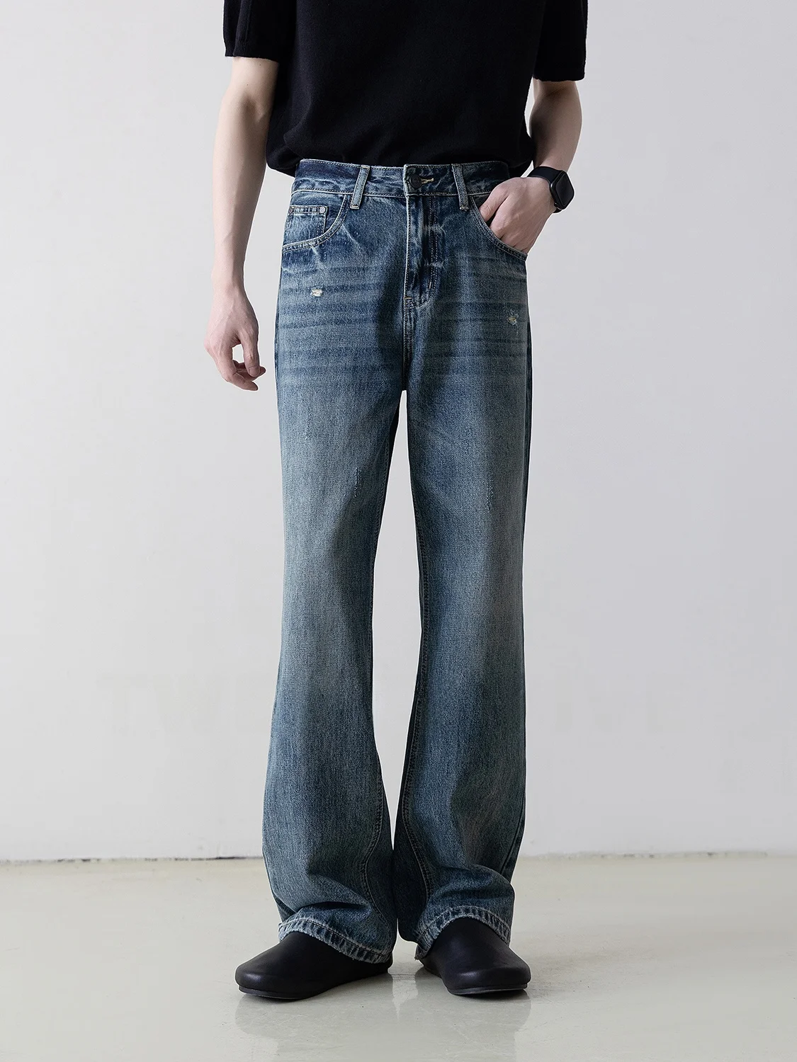 Washed Distressed Straight Leg Jeans Casual Wide Leg Loose Long Trousers mid Waist Jeans for Young Men Cotton Polyester Blend
Washed Distressed Straight Leg Jeans Casual Wide Leg Loose Long Trousers mid Waist Jeans for Young Men Cotton Polyester Blend