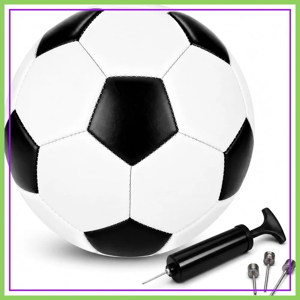 Soccer Ball Size 2/3/4/5 with Pump & Bag, 1-3 Pack, Classic Black White, Indoor Outdoor
Soccer Ball Size 2/3/4/5 with Pump & Bag, 1-3 Pack, Classic Black White, Indoor Outdoor