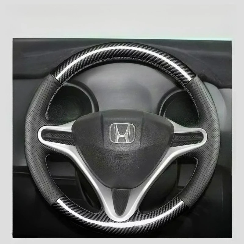 Сшитый вручную черный кожаный чехол на руль из углеродного волокна для Honda Civic Old Civic 2006, 2007, 2008, 2009, 2010, 2011
Сшитый вручную черный кожаный чехол на руль из углеродного волокна для Honda Civic Old Civic 2006, 2007, 2008, 2009, 2010, 2011