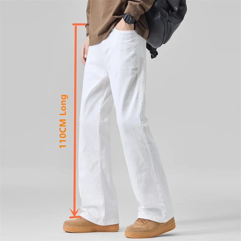 190CM Tall Men Pure White Jeans Straight 110CM Extra Long Denim Pants Cotton Stretched Fashion Loose Casual Male Trousers
190CM Tall Men Pure White Jeans Straight 110CM Extra Long Denim Pants Cotton Stretched Fashion Loose Casual Male Trousers