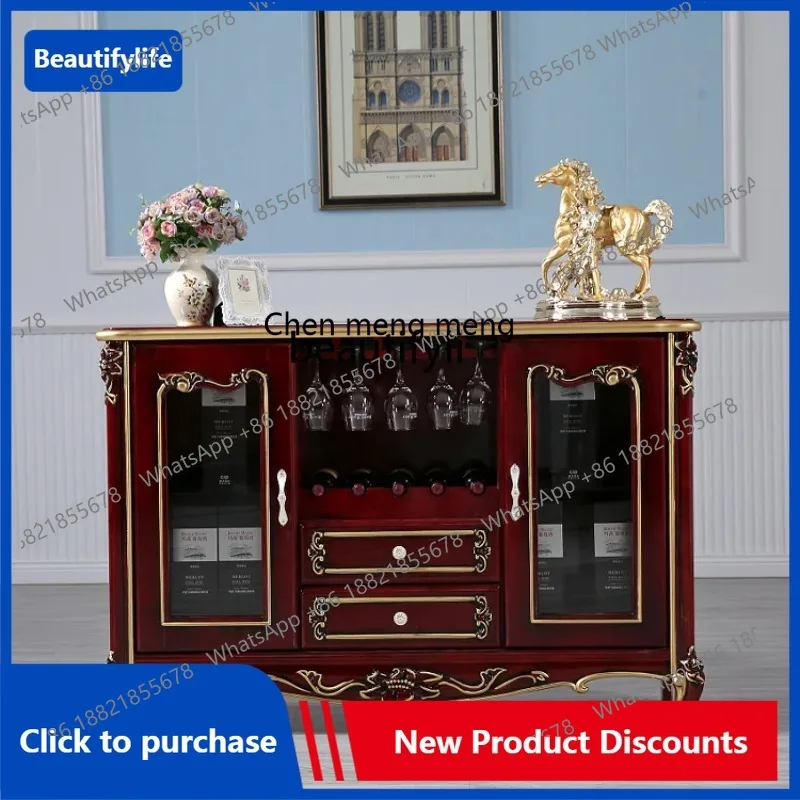 C85 American Glass Wine Cabinet Living Room Locker Sideboard Cabinet Mediterranean Storage Side Cabinet European Solid Wood
C85 American Glass Wine Cabinet Living Room Locker Sideboard Cabinet Mediterranean Storage Side Cabinet European Solid Wood