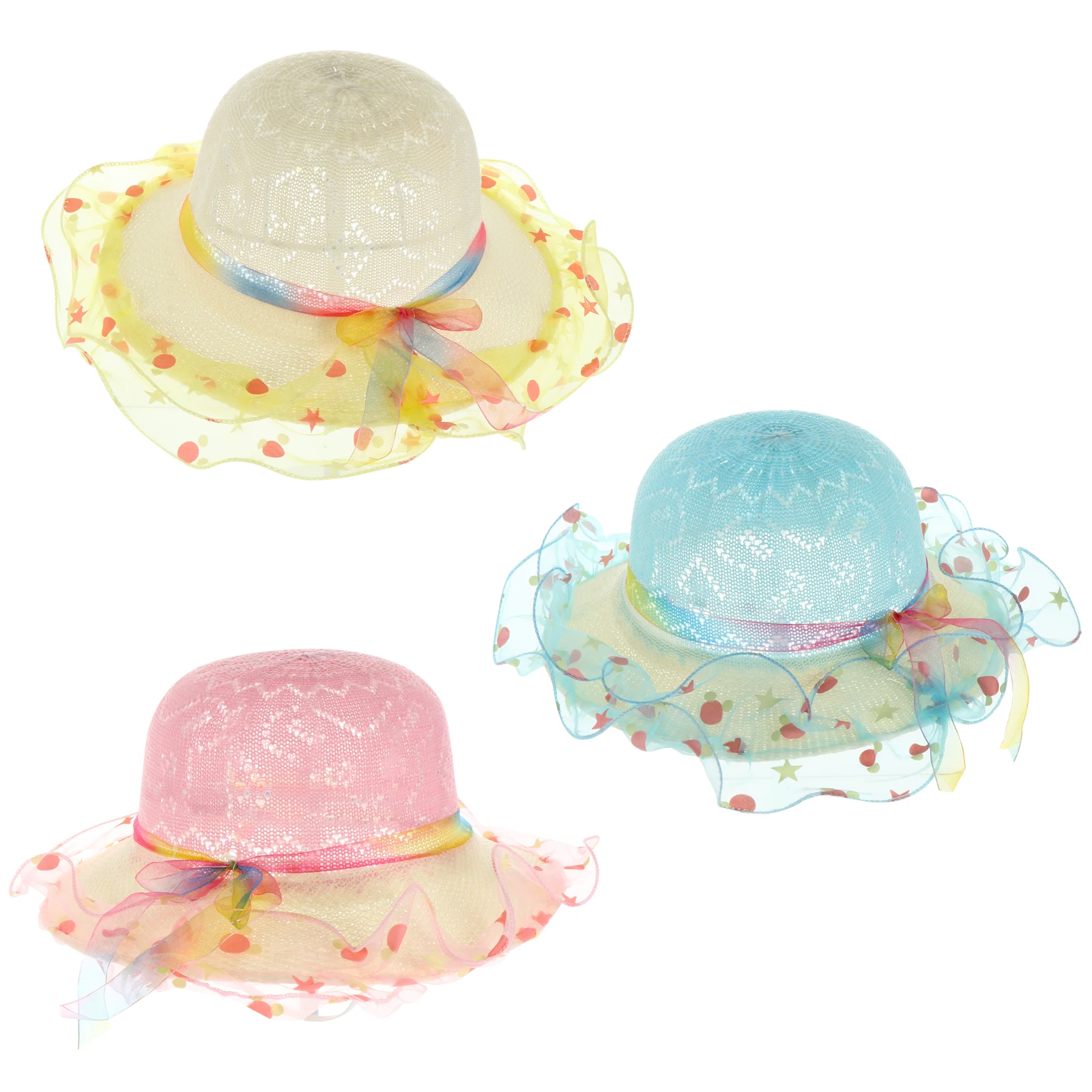 3pcs Baby Sunshade Hat Straw Weaving Breathable Sweet Style Newborn Beach Hats Bucket Cap Summer Outdoor Accessories Child
3pcs Baby Sunshade Hat Straw Weaving Breathable Sweet Style Newborn Beach Hats Bucket Cap Summer Outdoor Accessories Child