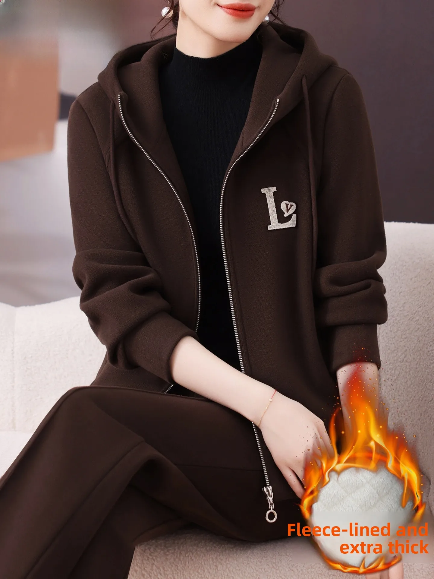 Thiened Fce Winter Jaet Spor Women's Set Mid-aged And ly Autumn Winter Brand Top Warmth Polyester Blend Zipper ...
Thiened Fce Winter Jaet Spor Women's Set Mid-aged And ly Autumn Winter Brand Top Warmth Polyester Blend Zipper ...