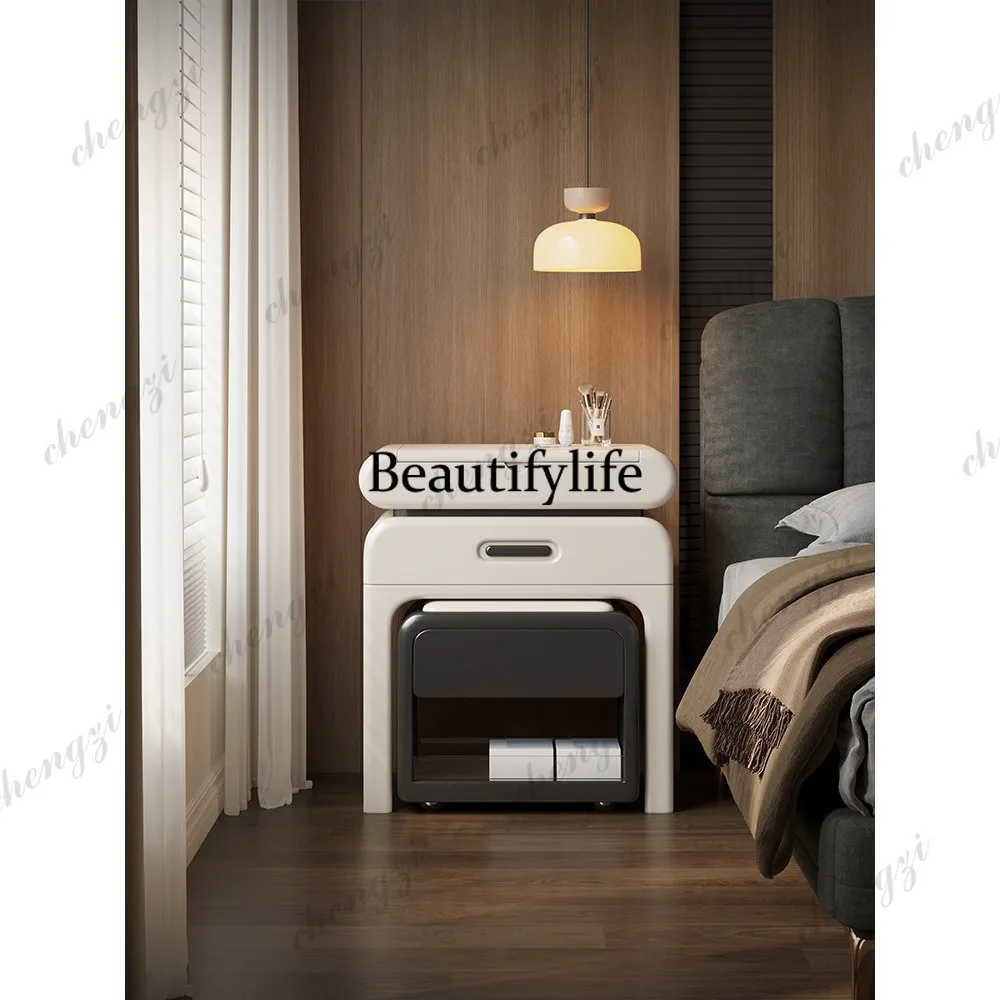 Flip dresser bedside table integrated light luxury bedroom small solid wood cosmetic cabinet bedside
Flip dresser bedside table integrated light luxury bedroom small solid wood cosmetic cabinet bedside