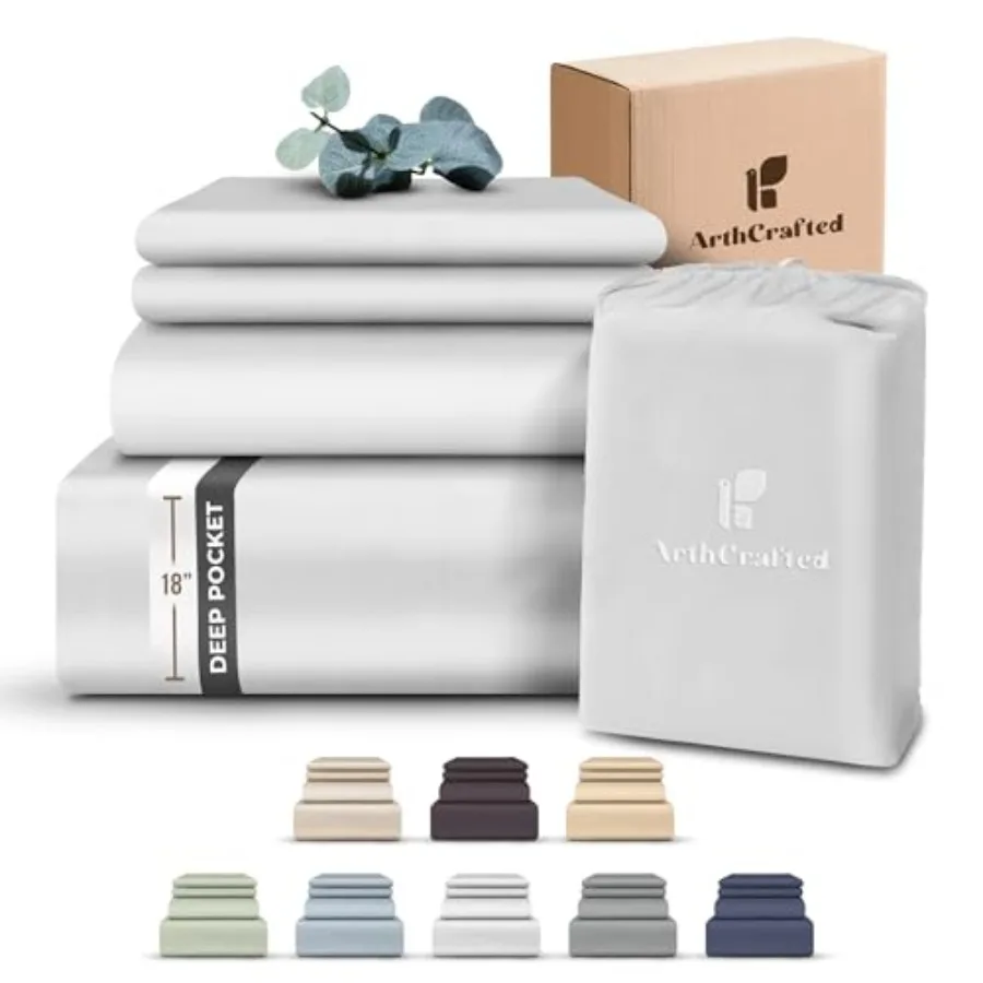 100% Eucalyptus Tencel Sheets, 18 Inch Deep Pocket Sheets, Cooling with Elastic Corner Straps, Eucalyptus Tencel Lyocell , Cali
100% Eucalyptus Tencel Sheets, 18 Inch Deep Pocket Sheets, Cooling with Elastic Corner Straps, Eucalyptus Tencel Lyocell , Cali
