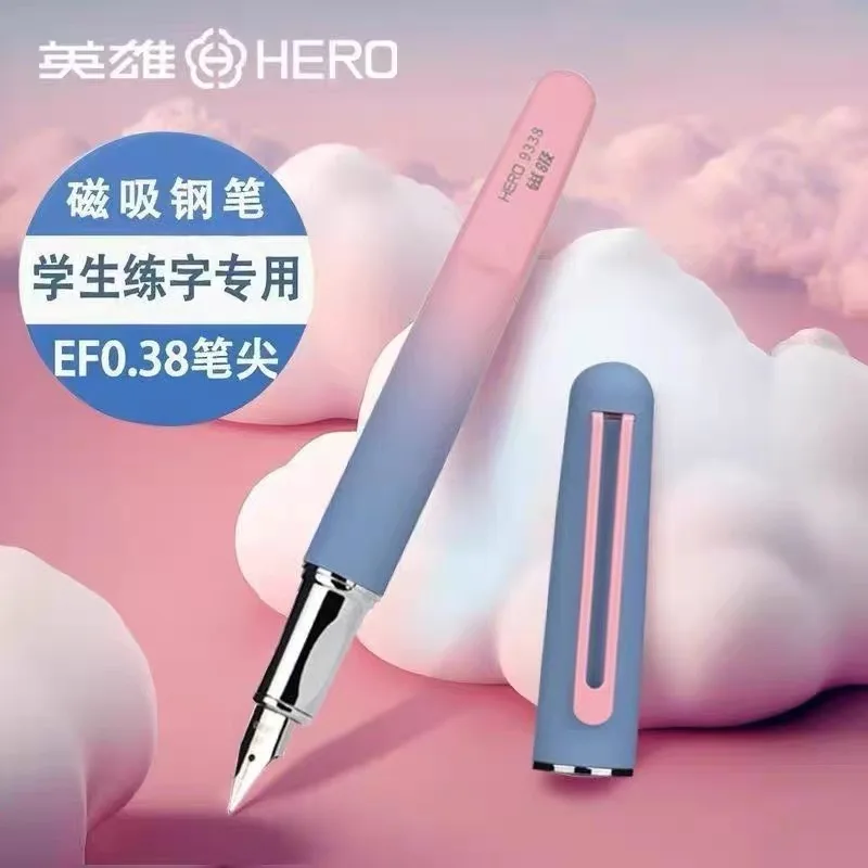 HERO 9338 Magic Innovative Magnetic Metal 0.4mm Fountain Pen Nib Pen Cap Automatic Close Student Calligraphy Writing Gift
HERO 9338 Magic Innovative Magnetic Metal 0.4mm Fountain Pen Nib Pen Cap Automatic Close Student Calligraphy Writing Gift