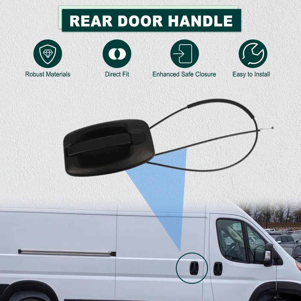 Exterior Rear Sliding Door Handle with Wiring Harness for Ram ProMaster Van 2014-2022 4002485 97736 5RK14JXWAC
Exterior Rear Sliding Door Handle with Wiring Harness for Ram ProMaster Van 2014-2022 4002485 97736 5RK14JXWAC