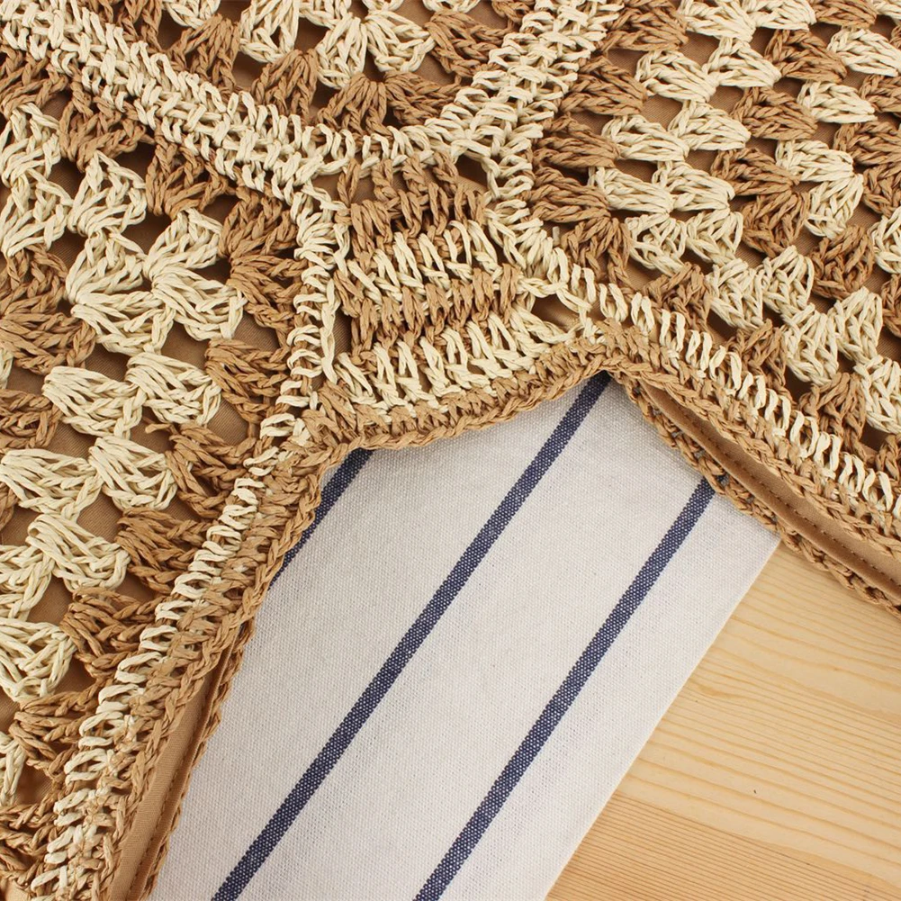 Women Fashion Woven Handbag Large Capacity Straw Woven Tote Bag Vacation Shoulder Bag All-matched Top-Handle Bag
Women Fashion Woven Handbag Large Capacity Straw Woven Tote Bag Vacation Shoulder Bag All-matched Top-Handle Bag