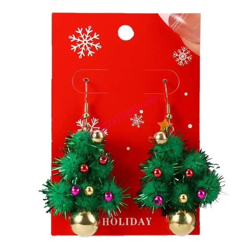 M76B Contemporary Christmas Shaped Ear Drops with Adjustable Fit for All Earlobes Portable for Modern Women Ladies Daily Use
M76B Contemporary Christmas Shaped Ear Drops with Adjustable Fit for All Earlobes Portable for Modern Women Ladies Daily Use