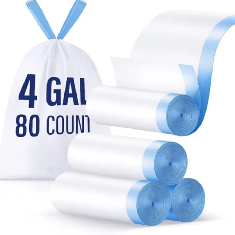 4 Gallon Small Trash Bags, Drawstring 4 Gallon Garbage Bags, Tear-Free Separated Unscented White Small Trash Bags Plastic Waste
4 Gallon Small Trash Bags, Drawstring 4 Gallon Garbage Bags, Tear-Free Separated Unscented White Small Trash Bags Plastic Waste