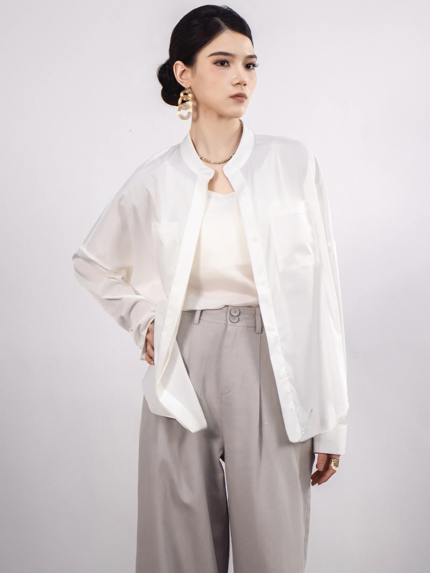 DianThia White Women's Shirt 2026 New Style Cool Long Sleeve Sun Protection Lightweight Bordered Blouse Loose Fit Polyester B...
DianThia White Women's Shirt 2026 New Style Cool Long Sleeve Sun Protection Lightweight Bordered Blouse Loose Fit Polyester B...