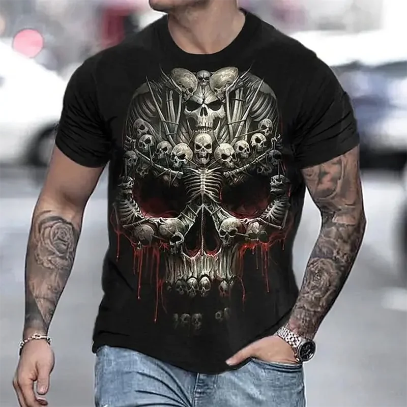 Summer Skull 3D Print T-Shirts Streetwear Horror Men Women Fashion Oversized Short Sleeve T Shirt O-Neck Kids Tees Tops Clothing
Summer Skull 3D Print T-Shirts Streetwear Horror Men Women Fashion Oversized Short Sleeve T Shirt O-Neck Kids Tees Tops Clothing
