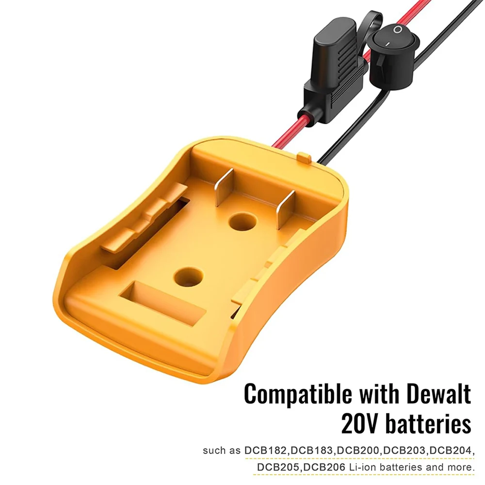 Адаптер Power Wheels для аккумулятора Dewalt 20 В с предохранителем и клеммами переключателя, провод 12AWG, сделай сам, езда на грузовике, радиоуправляемые автомобильные игрушки
Адаптер Power Wheels для аккумулятора Dewalt 20 В с предохранителем и клеммами переключателя, провод 12AWG, сделай сам, езда на грузовике, радиоуправляемые автомобильные игрушки