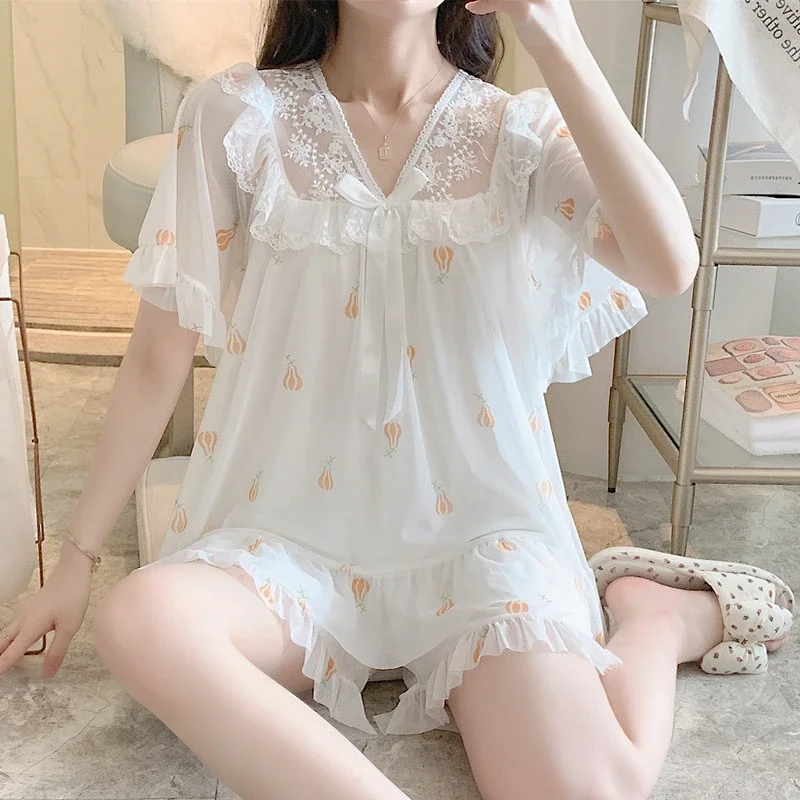 Popular Sleepwear For Women In Summer Sexy Lace Pure Desire Princess Style Home Clothes
Popular Sleepwear For Women In Summer Sexy Lace Pure Desire Princess Style Home Clothes