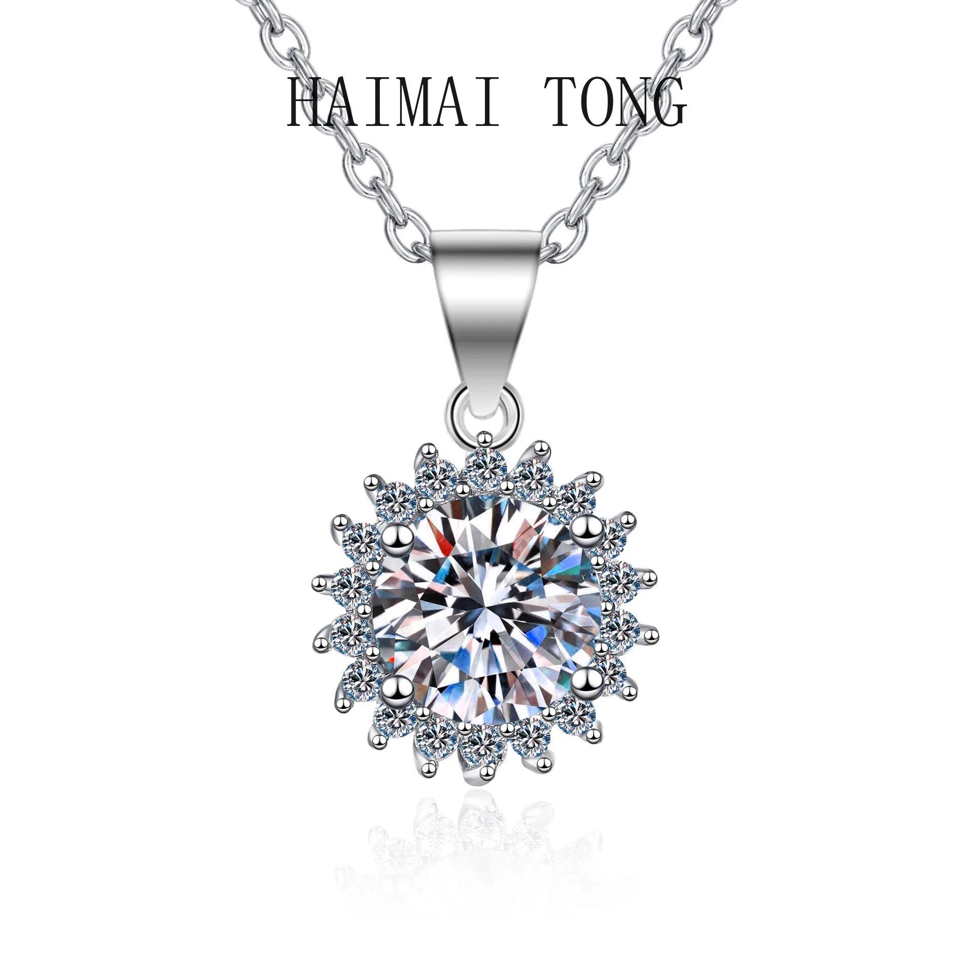 HAIMAITONG Necklace female sunflower Moissanite choker pt950 platinum factory supply wholesale gift
HAIMAITONG Necklace female sunflower Moissanite choker pt950 platinum factory supply wholesale gift