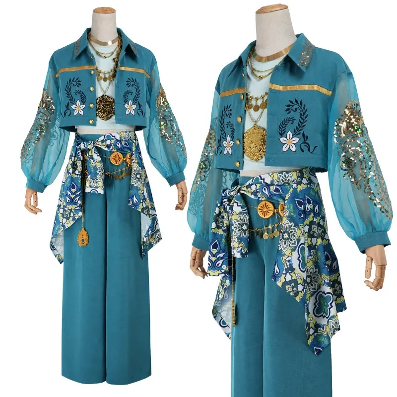 Anime Minajael Tealrajah Cosplay Costume Exotic Charm Style Blue Top Shirt Coat Pants with Accessories Full Set for Men
Anime Minajael Tealrajah Cosplay Costume Exotic Charm Style Blue Top Shirt Coat Pants with Accessories Full Set for Men