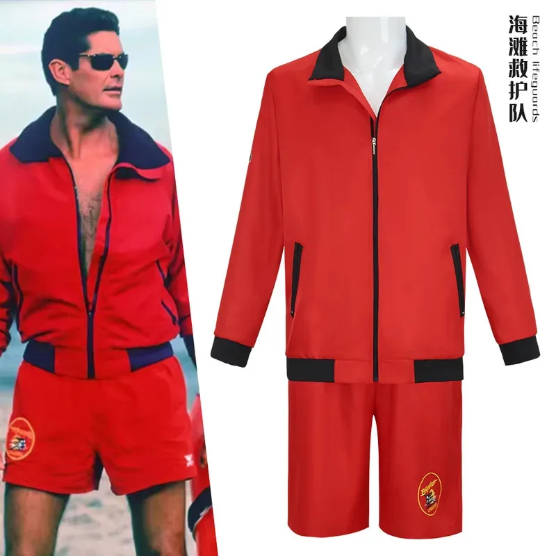 Pam and Tommy Cosplay David Hasselhoff Baywatch Cosplay Costume Men's Red Baywatch Lifeguard Costume Jacket Shorts Outfits
Pam and Tommy Cosplay David Hasselhoff Baywatch Cosplay Costume Men's Red Baywatch Lifeguard Costume Jacket Shorts Outfits