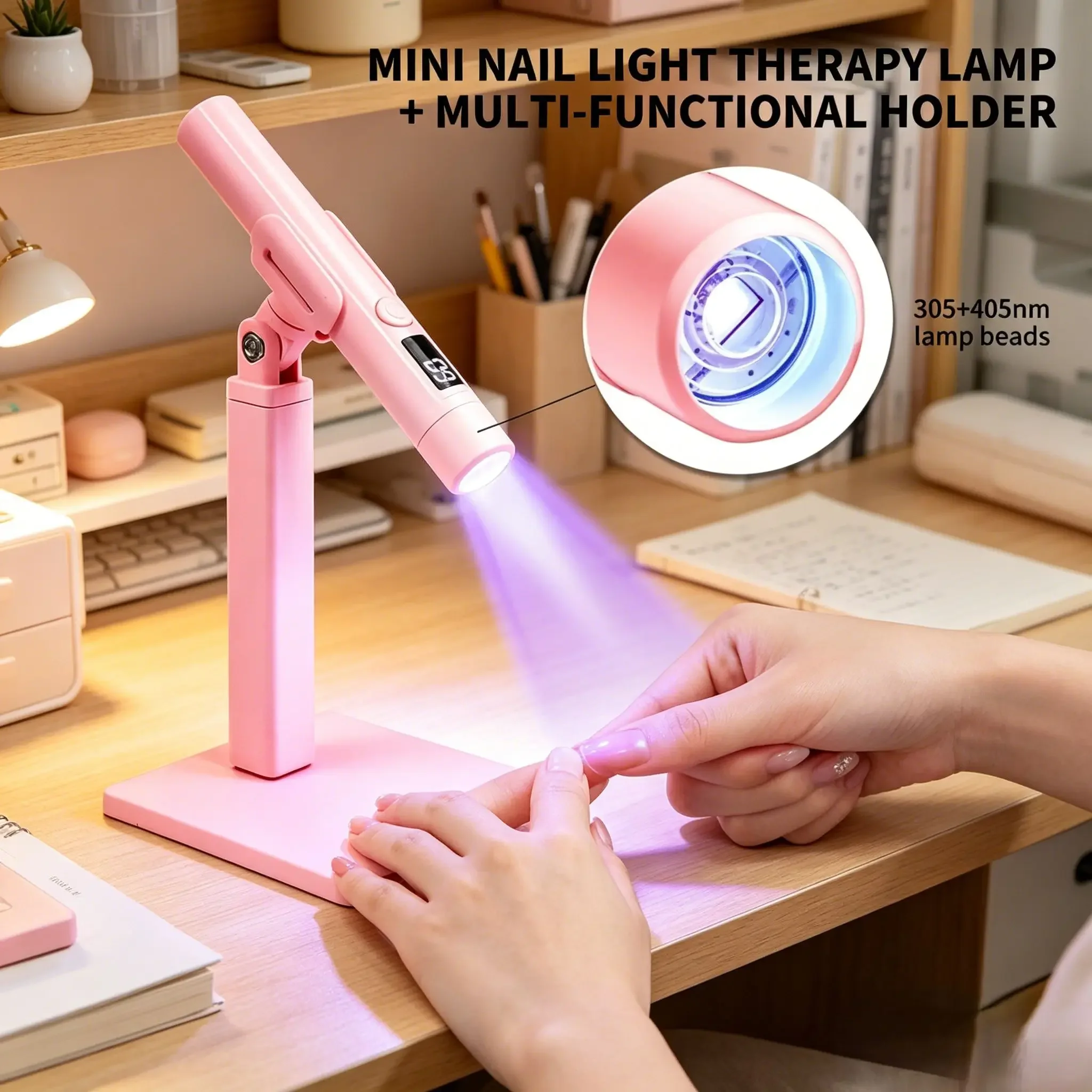 Portable Mini UV‑LED Nail Dryer, Rechargeable Professional Nail Lamp with Digital Display & Detachable Desktop Stand
Portable Mini UV‑LED Nail Dryer, Rechargeable Professional Nail Lamp with Digital Display & Detachable Desktop Stand