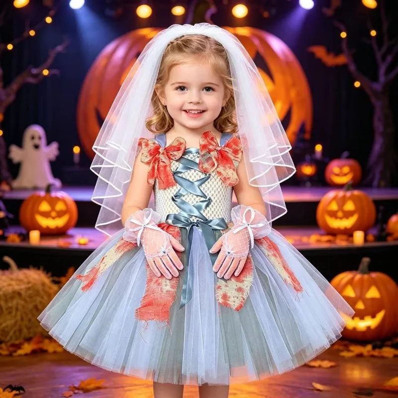 Halloween Spooky Style Mesh Tutu Dress, Girls Spooky-Themed White Mesh Dress, Kids Carnival Party Stage Performance Clothes
Halloween Spooky Style Mesh Tutu Dress, Girls Spooky-Themed White Mesh Dress, Kids Carnival Party Stage Performance Clothes