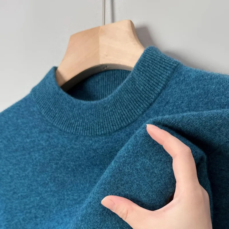 Men's thick sweater Autumn winter solid color base shirt business casual warm knit cashmere
Men's thick sweater Autumn winter solid color base shirt business casual warm knit cashmere