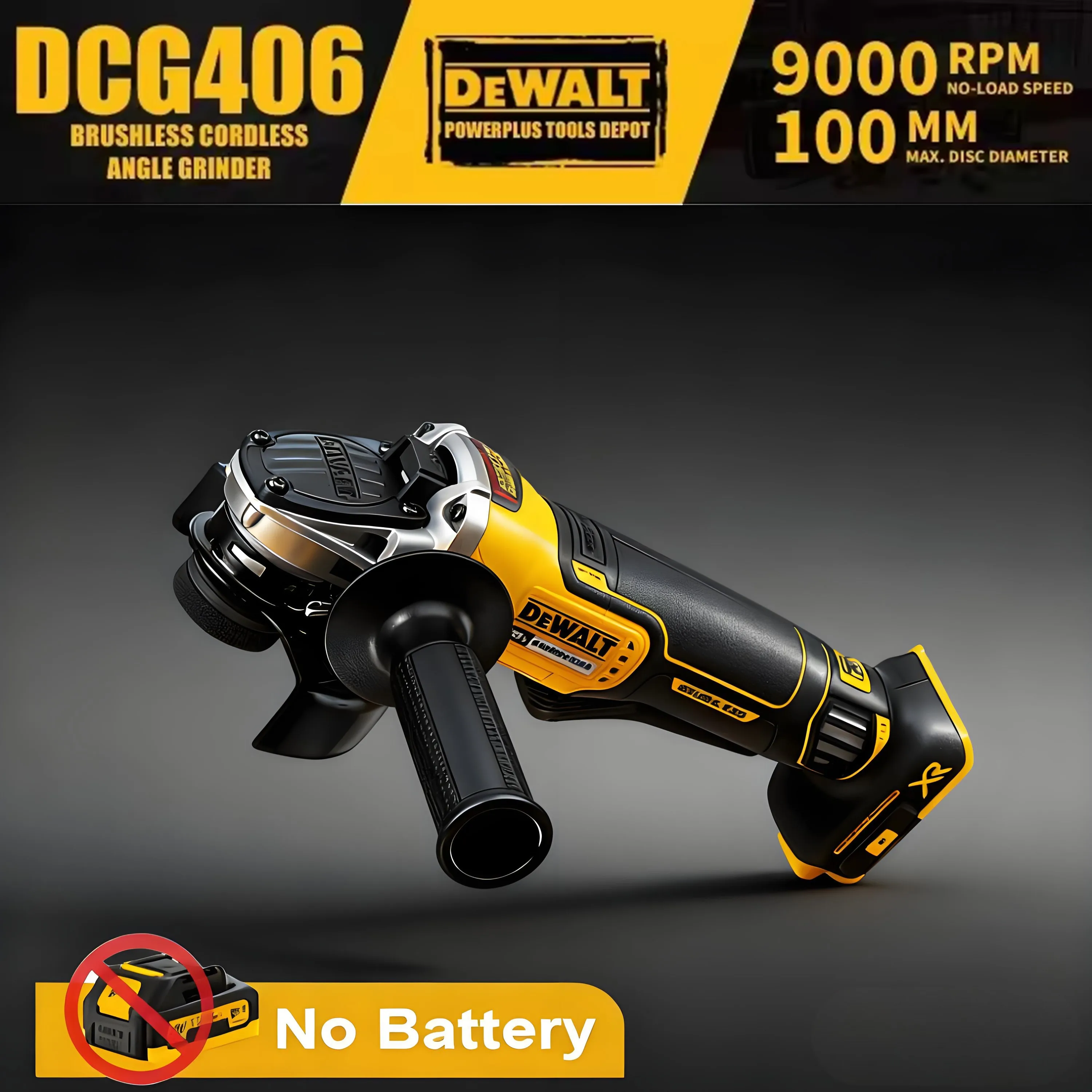125MM 9000RPM Brushless Angle Grinder Cordless Cutting Machine DCG406/DCG405 Impact Polisher Machine For Dewalt 20V
125MM 9000RPM Brushless Angle Grinder Cordless Cutting Machine DCG406/DCG405 Impact Polisher Machine For Dewalt 20V