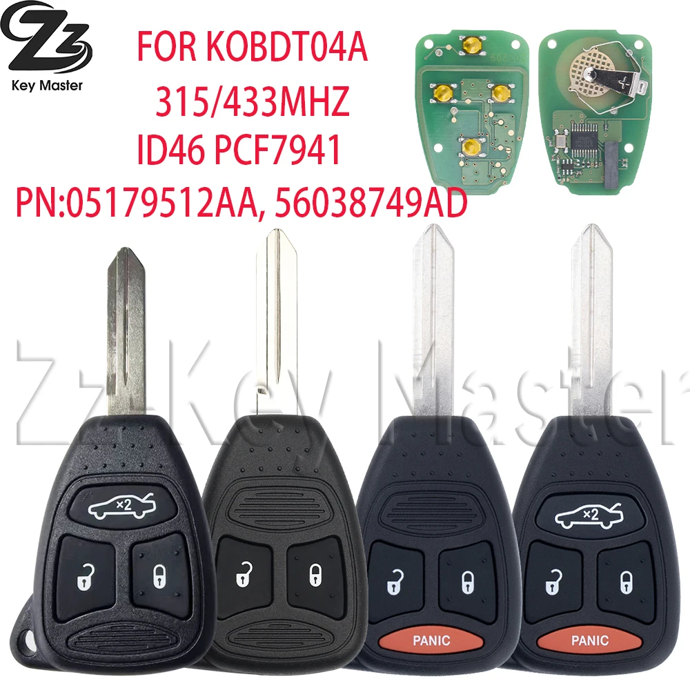 For KOBDT04A ID46 PCF7941 315/433MHz Car Remote Key For Jeep Wrangler Grand Cherokee Commander Compass Liberty Chrysler Dodge
For KOBDT04A ID46 PCF7941 315/433MHz Car Remote Key For Jeep Wrangler Grand Cherokee Commander Compass Liberty Chrysler Dodge