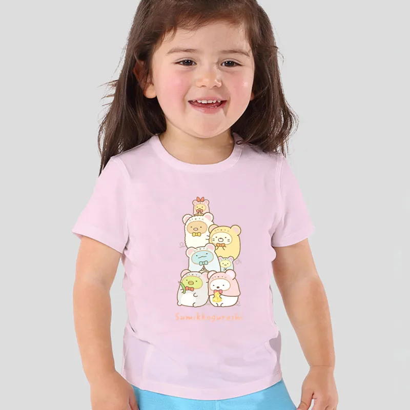 Girls Clothes Kids Cute Sumikko Gurashi Game Cartoon Graphic Kawaii T shirts Summer Toddler Baby Cotton Tees Tops Boys T shirt
Girls Clothes Kids Cute Sumikko Gurashi Game Cartoon Graphic Kawaii T shirts Summer Toddler Baby Cotton Tees Tops Boys T shirt