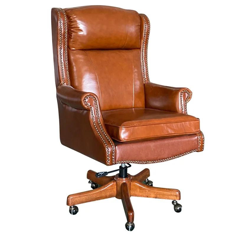 CX solid wood office chair swivel chair retro leather computer chair
CX solid wood office chair swivel chair retro leather computer chair