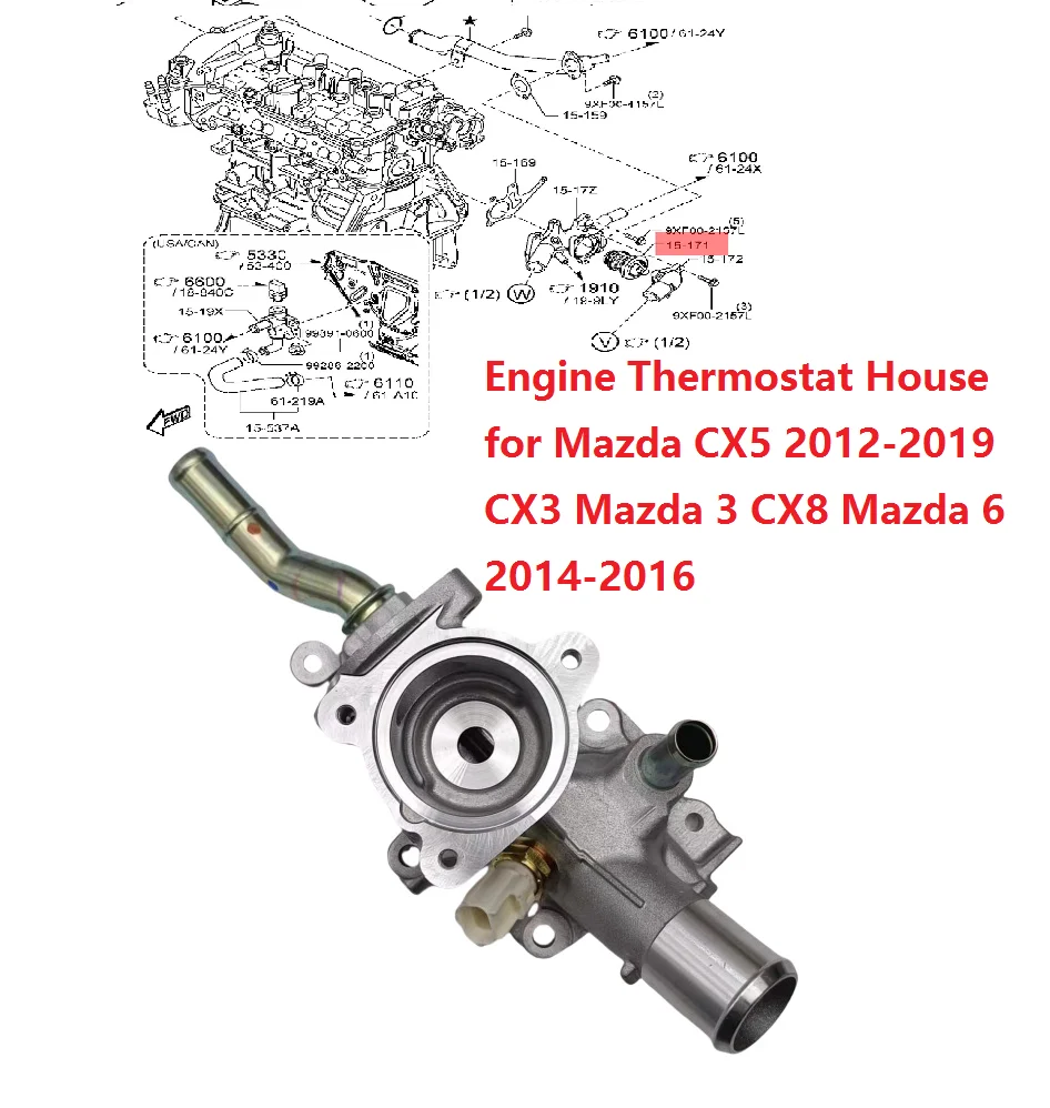 PE02-15-17Z алюминиевый термостат в сборе для Mazda 3 6 CX-5 CX5 2012-2021 PE01-15-171Z корпус термостата с датчиками
PE02-15-17Z алюминиевый термостат в сборе для Mazda 3 6 CX-5 CX5 2012-2021 PE01-15-171Z корпус термостата с датчиками