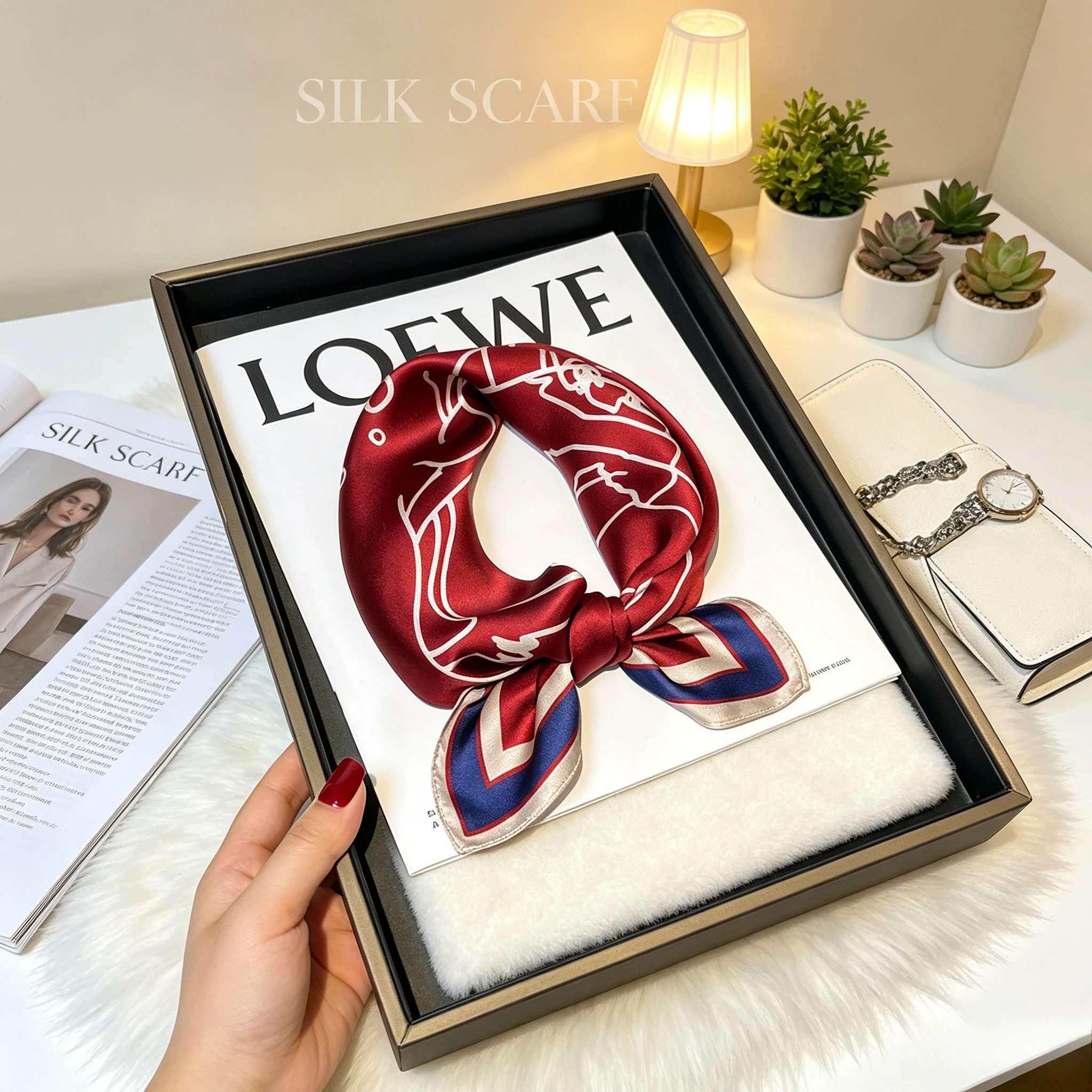 New Versatile Silk Silk Scarf Light Luxury Thin High-end Small Square Scarf Sun Protection Printing Temperament Fashion Scarf
New Versatile Silk Silk Scarf Light Luxury Thin High-end Small Square Scarf Sun Protection Printing Temperament Fashion Scarf